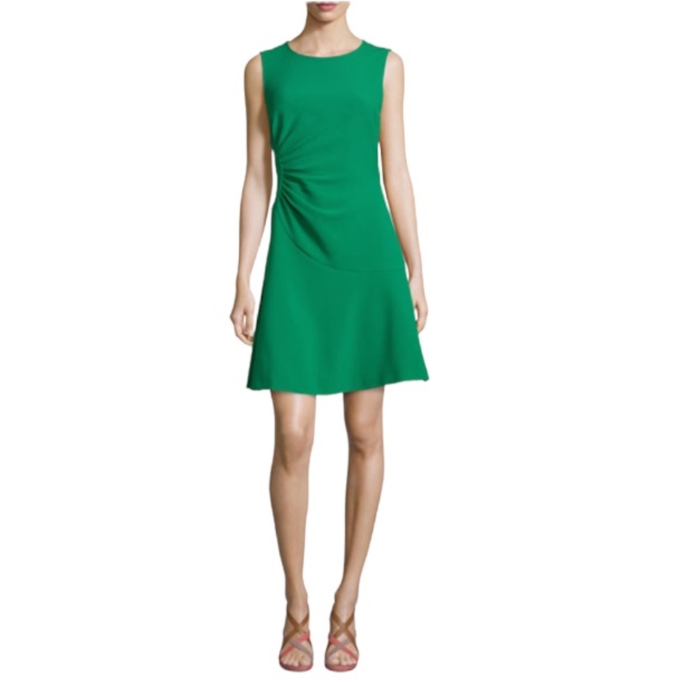 Diane Von Furstenberg Vibrant Green Sleeveless Midi Dress